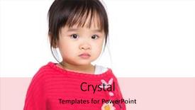 Presentation with baby girl - Amazing presentation theme having absent mind - portrait of asian baby girl backdrop and a red colored foreground