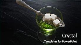  Presentation with sugar cubes - Beautiful theme featuring alcohol poisoning - absinthe in pontarlier glass backdrop and a black colored foreground