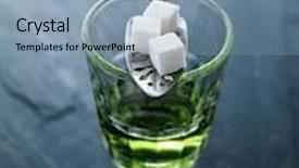  Presentation with sugar cubes - Presentation design featuring spoon and sugar cubes background and a light blue colored foreground