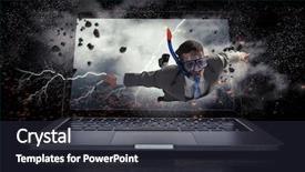  Presentation with technology social work - Presentation enhanced with absorbed by work or technologies background and a  colored foreground