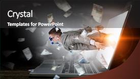  Presentation with technology social work - Slide deck enhanced with absorbed by work or technologies background and a dark gray colored foreground