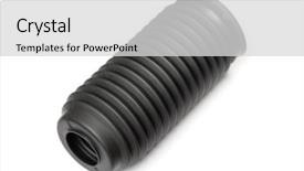  Presentation with dirt car - Audience pleasing slide set consisting of car shock absorber protection rubber backdrop and a light gray colored foreground