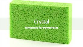  Presentation with clean - Audience pleasing PPT theme consisting of absorbent anti bacterial cellulose sponge backdrop and a seafoam green colored foreground