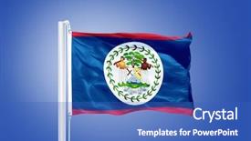  Presentation with flying - PPT layouts featuring abstra - flag of belize flying background and a teal colored foreground