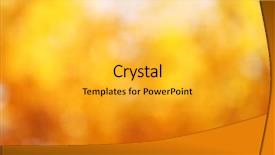  Presentation with red and gold leaves - Presentation theme having abstract - blurred golden autumn leaves close background and a gold colored foreground