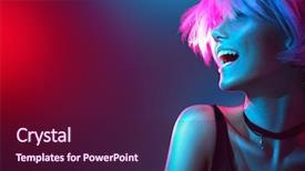  Presentation with girl design - Slide deck with abstract - high fashion model woman background and a wine colored foreground