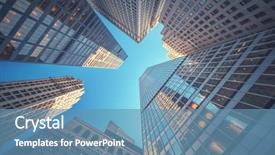  Presentation with manhattan - Theme consisting of abstract - office building top view background background and a teal colored foreground