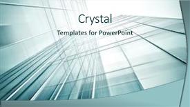  Presentation with high rise building - Audience pleasing slide deck consisting of abstract - panoramic and perspective wide angle backdrop and a sky blue colored foreground