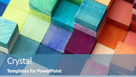  Presentation with multi - Beautiful PPT theme featuring abstract - spectrum of stacked multi-colored wooden backdrop and a teal colored foreground