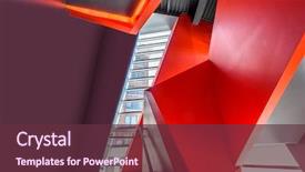  Presentation with abstract modern architecture - Cool new PPT theme with abstract - stairs top view of modern backdrop and a tawny brown colored foreground