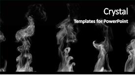  Presentation with steam - Colorful PPT theme enhanced with abstract - steam on black background backdrop and a black colored foreground