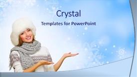  Presentation with blue - PPT layouts featuring abstract 1 20 - young woman shows pointing gesture background and a  colored foreground