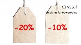  Presentation with blank - PPT theme consisting of abstract 10 - blank tags isolated on white background and a white colored foreground