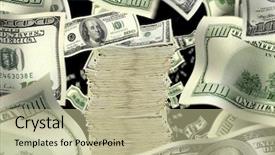  Presentation with 20 dollar bill - Slide deck having abstract 10 - close up shot of dollar background and a mint green colored foreground