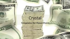  Presentation with dollar - Presentation theme having abstract 10 - close up shot of dollar background and a  colored foreground