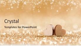  Presentation with golden lights - Theme enhanced with abstract 2 14 - two small handmade wooden hearts background and a lemonade colored foreground