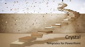  Presentation with euro - PPT theme with goes straight on his way background and a dark gray colored foreground.