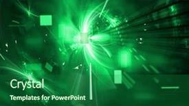  Presentation with explosion - Slide set having abstract 3d - digital technology explosion background and a forest green colored foreground