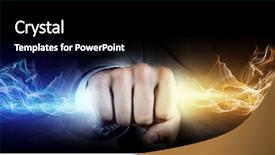  Presentation with string light - PPT layouts having abstract 3d - man catch stream of light background and a black colored foreground