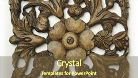  Presentation with wood carving - Beautiful slide deck featuring abstract 3d - ornate wood carving ornament backdrop and a tawny brown colored foreground