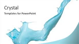  Presentation with splash - Slides having abstract 3d - shot of blue paint splash background and a white colored foreground