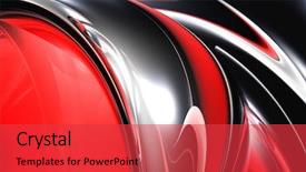  Presentation with silver abstract - Cool new slide deck with abstract 3d - silver metall in red light backdrop and a red colored foreground
