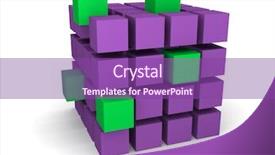  Presentation with black and blue - PPT theme with abstract 3d lines - blue block coming background and a violet colored foreground