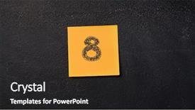  Presentation with number - PPT theme consisting of abstract 8 - note with number 8 background and a dark gray colored foreground