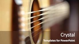  Presentation with acoustic - Presentation having abstract acoustic guitar with very background and a tawny brown colored foreground