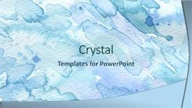  Presentation with abstract watercolor - Amazing slide deck having abstract acrylic and watercolor brush backdrop and a sky blue colored foreground