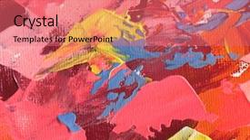  Presentation with watercolor color - Cool new PPT layouts with abstract acrylic and watercolor painting backdrop and a coral colored foreground