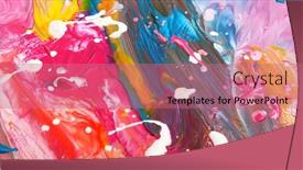  Presentation with abstract watercolor - Audience pleasing slide deck consisting of abstract-acrylic-and-watercolor-smear backdrop and a coral colored foreground