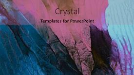  Presentation with watercolor color - Presentation theme consisting of abstract-acrylic-and-watercolor-smear background and a coral colored foreground