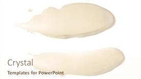  Presentation with brush stroke - Audience pleasing PPT theme consisting of abstract-acrylic-beige-color-smear backdrop and a cream colored foreground