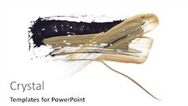  Presentation with abstract gold black - PPT theme having abstract-acrylic-black-and-gold background and a white colored foreground