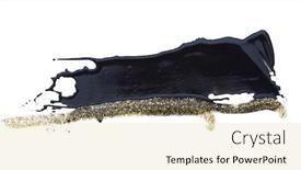  Presentation with abstract gold black - Presentation theme enhanced with abstract-acrylic-black-and-gold background and a lemonade colored foreground