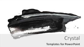  Presentation with stroke - Amazing PPT theme having abstract-acrylic-black-and-white backdrop and a light gray colored foreground