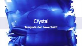  Presentation with abstract blue white - Audience pleasing PPT theme consisting of abstract acrylic color brush strokes backdrop and a royal blue colored foreground