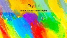  Presentation with kids hand prints paint - Cool new presentation theme with abstract acrylic hand painted background backdrop and a gold colored foreground