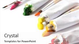  Presentation with tubes - Cool new presentation design with poppy seed yeast cake on a light background backdrop and a coral colored foreground