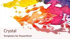  Presentation with abstract - Slides featuring abstract acrylic painted background background and a lemonade colored foreground