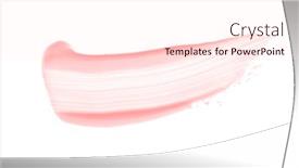  Presentation with stroke - Theme consisting of abstract-acrylic-pink-color-smear background and a lemonade colored foreground