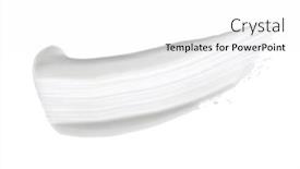  Presentation with brush stroke - Cool new presentation theme with abstract-acrylic-white-color-smear backdrop and a white colored foreground