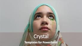  Presentation with artistic artist art brush - Audience pleasing slides consisting of abstract adolescence - arabian girls closeup artistic face backdrop and a tawny brown colored foreground