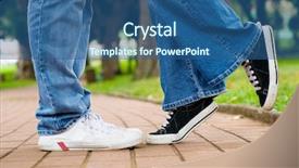  Presentation with love - Amazing slides having abstract adolescence - couple love backdrop and a ocean colored foreground