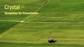  Presentation with agricultural - Slide deck enhanced with abstract agricultural landscape background and a tawny brown colored foreground