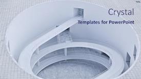  Presentation with circle - Beautiful presentation theme featuring abstract-architecture-based-on-circle backdrop and a lemonade colored foreground