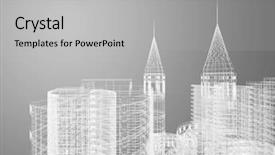  Presentation with architecture - Beautiful PPT theme featuring abstract architecture backdrop and a light gray colored foreground