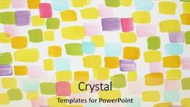  Presentation with poster on white wall above - Colorful slide deck enhanced with abstract art - stylish white wall with many backdrop and a yellow colored foreground