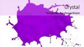  Presentation with paint art - Amazing PPT theme having abstract art - violet paint splash isolated backdrop and a lilac colored foreground